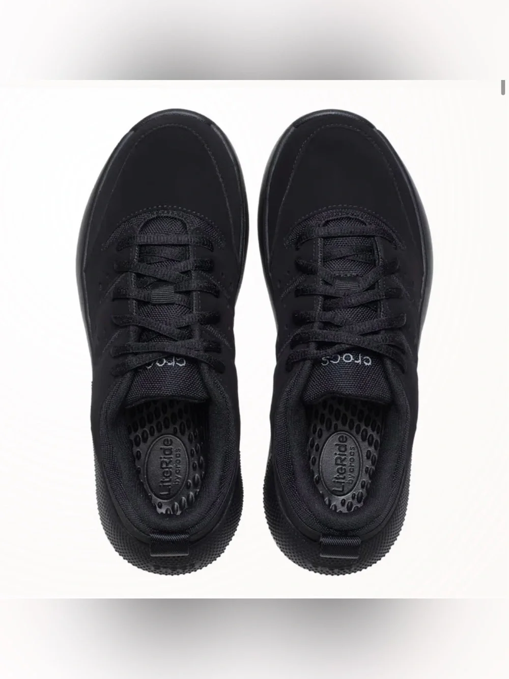 Crocs Women's On the Clock Work Sneaker Triple Black 7.5 athletic shoes non slip